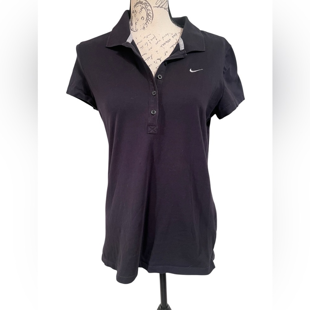 Nike The Athletic Dept Women's Black Polo Shirt, size large